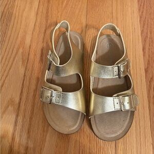 Cat & Jack Gold Kids Sandals with Buckle